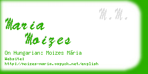 maria moizes business card